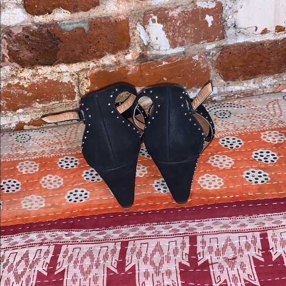 Halogen Studded Wedges US8.5 Black - Picture 2 of 6